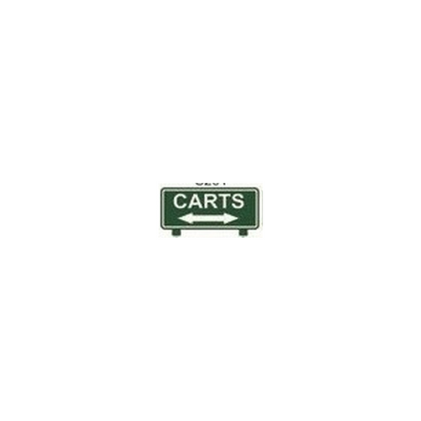 Fairway Sign - 12"x6" - Carts with Double Arrow