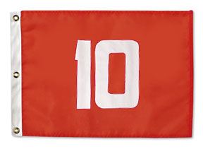 Numbered Flags Red - Dupont Solarmax Nylon - 200 Denier