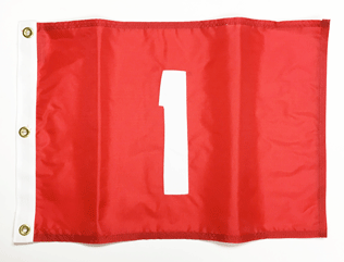 Numbered Flags Red - Dupont Solarmax Nylon - 200 Denier