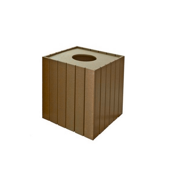 Square Slatted Trash Container