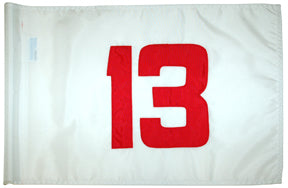 Numbered Flags White - Dupont Solarmax Nylon - 200 Denier