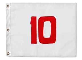 Numbered Flags White - Dupont Solarmax Nylon - 200 Denier