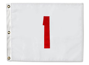 Numbered Flags White - Dupont Solarmax Nylon - 200 Denier