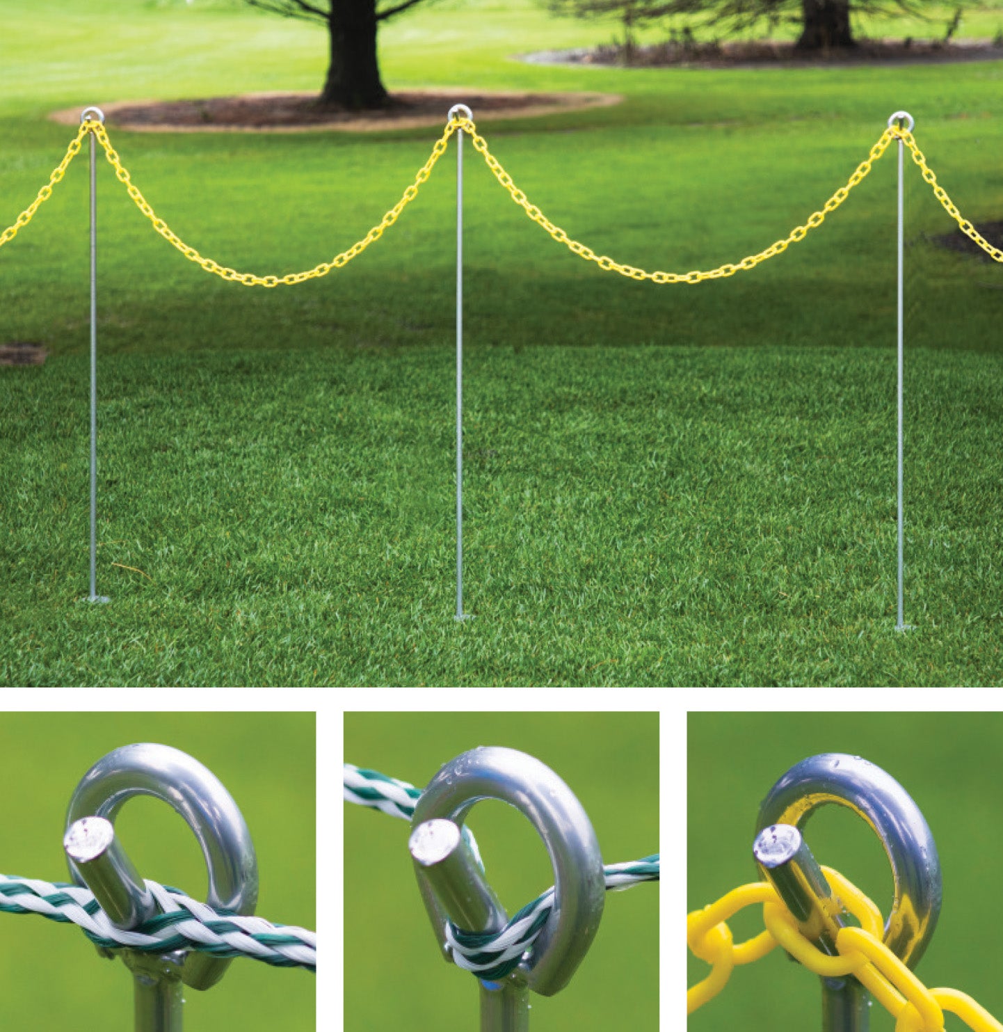 Deluxe Steel Combo Rope & Chain Stake – Range Mart