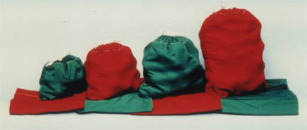 Cotton Drawstring Range Ball Bag - Red