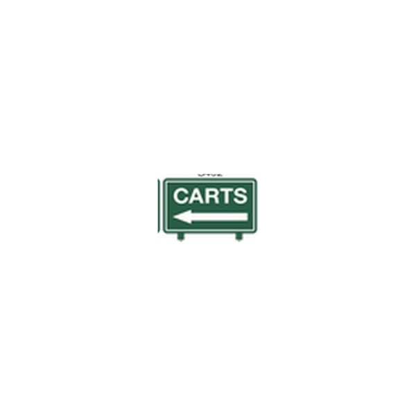 Fairway Sign - 15"x9" - Carts with Single Arrow Left