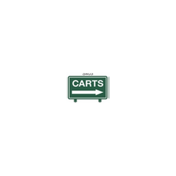 Fairway Sign - 15"x9" - Carts with Single Arrow Right