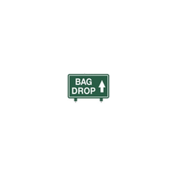 Fairway Sign - 15"x9" - Bag Drop Straight Arrow