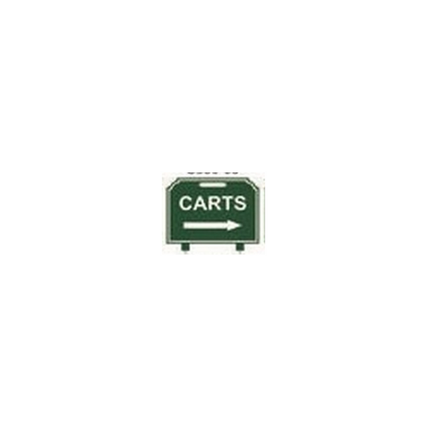 Fairway Sign - 12"x10" - Carts with Single Arrow Right