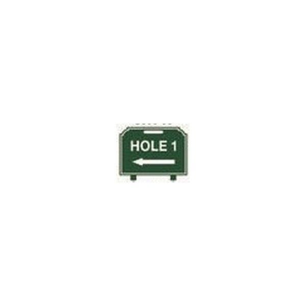 Fairway Sign - 12"x10" - Hole One Left Arrow