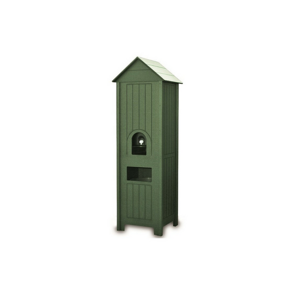 Water Cooler Station with Cup Dispenser Opening and Enclosed Trash Bin