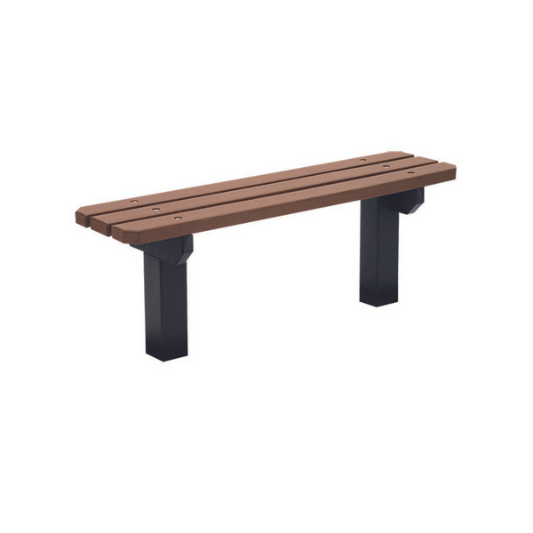 Long Anchored Mall Bench