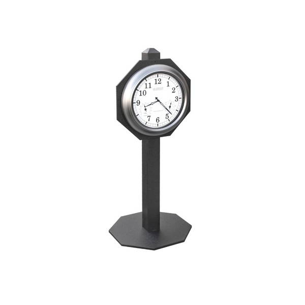 Clock On Post And Base - 18"