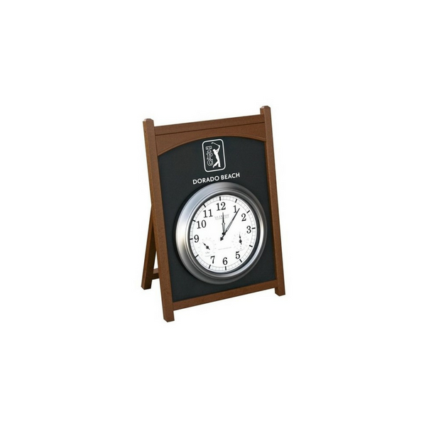 Deluxe 18" Clock Stand With Logo - 22"x32"