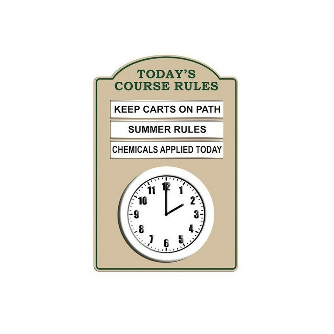 Today's Course Rule Sign - Single Sided – Range Mart