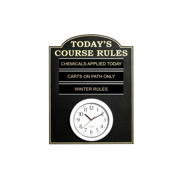 Today's Course Rule Sign - Single Sided