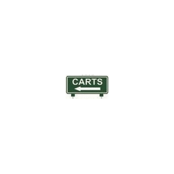 Fairway Sign - 12"x6" - Carts with Single Arrow Left