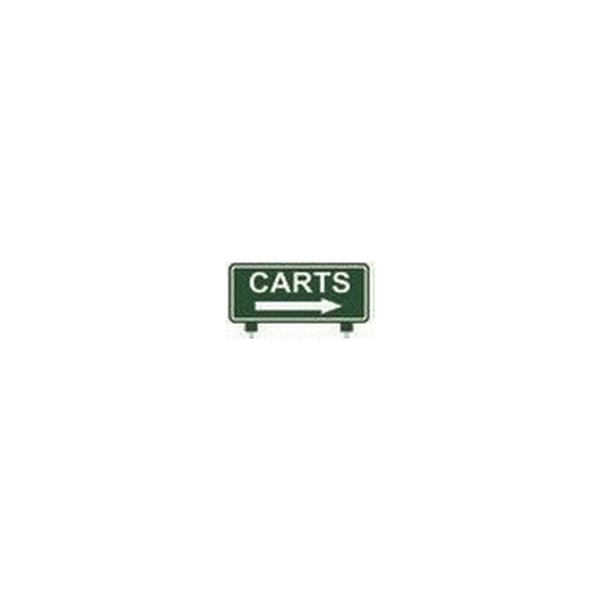 Fairway Sign - 12"x6" - Carts with Single Arrow Right