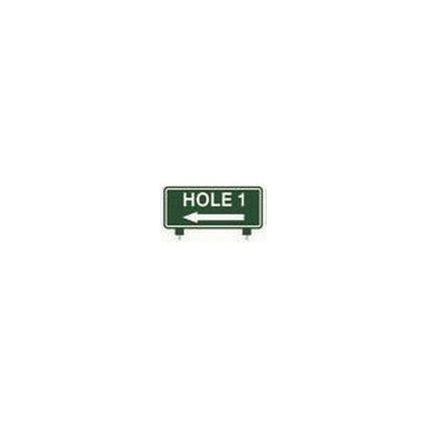 Fairway Sign - 12"x6" - Hole One Left Arrow