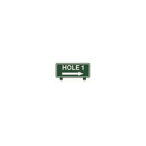 Fairway Sign - 12"x6" - Hole One Right Arrow