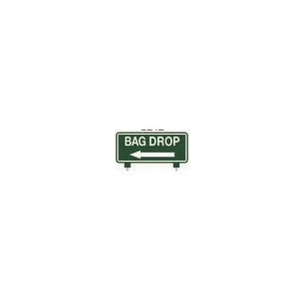Fairway Sign - 12"x6" - Bag Drop Left Arrow