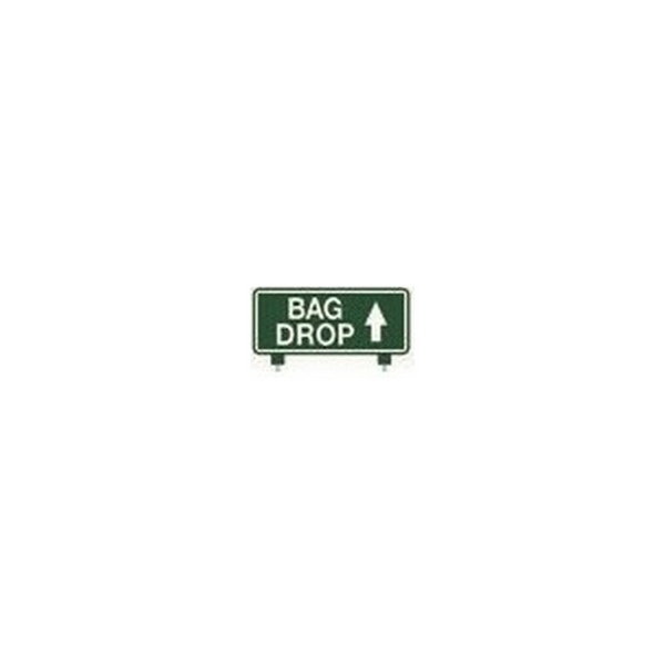 Fairway Sign - 12"x6" - Bag Drop Straight Arrow