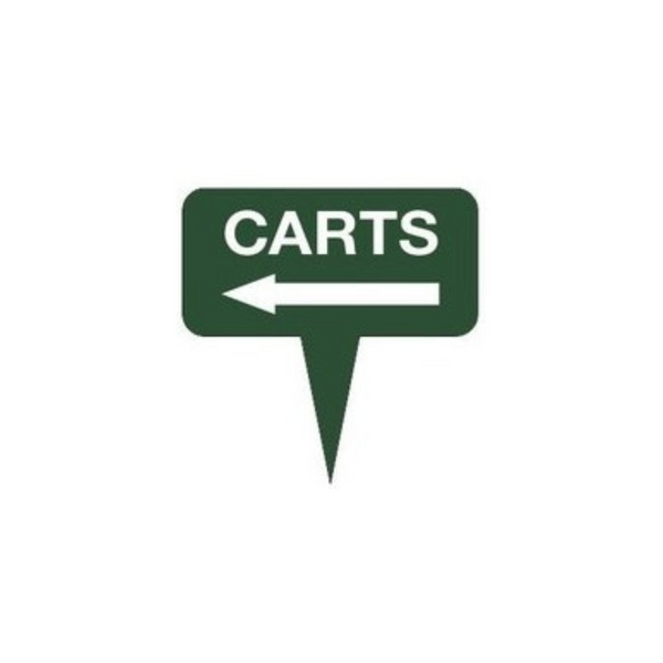 Fairway Sign - 10"x10" - Carts with Single Arrow Left
