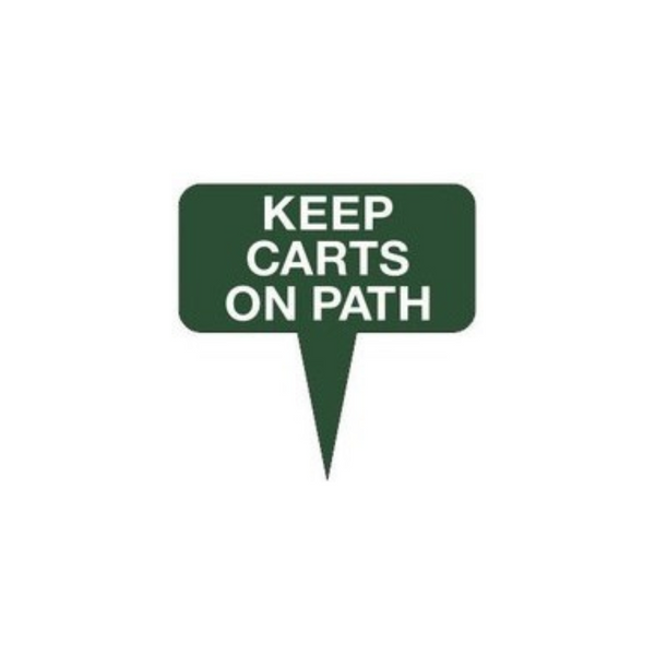 Fairway Sign - 10"x10" - Keep Carts On Path