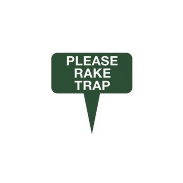 Fairway Sign - 10"x10" - Please Rake Trap