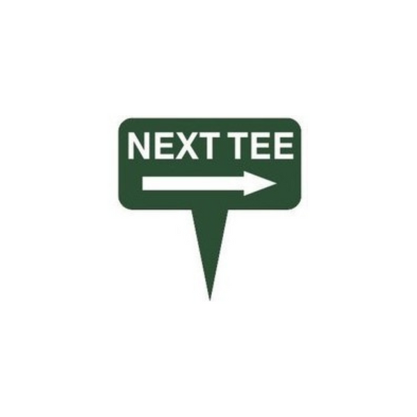 Fairway Sign - 10"x10" - Next Tee Right Arrow