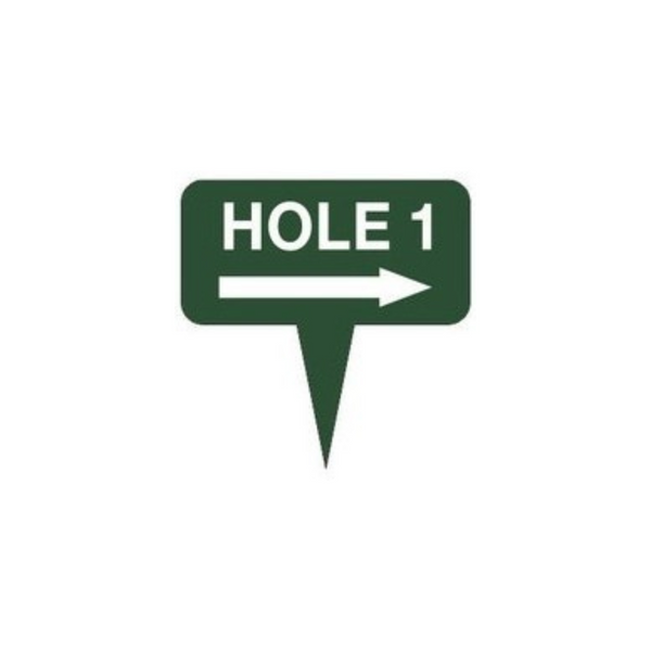 Fairway Sign - 10"x10" - Hole One Right Arrow