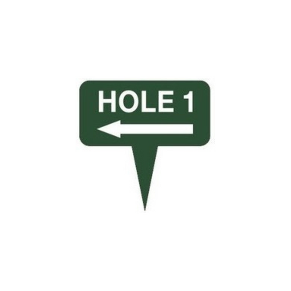 Fairway Sign - 10"x10" - Hole One Left Arrow