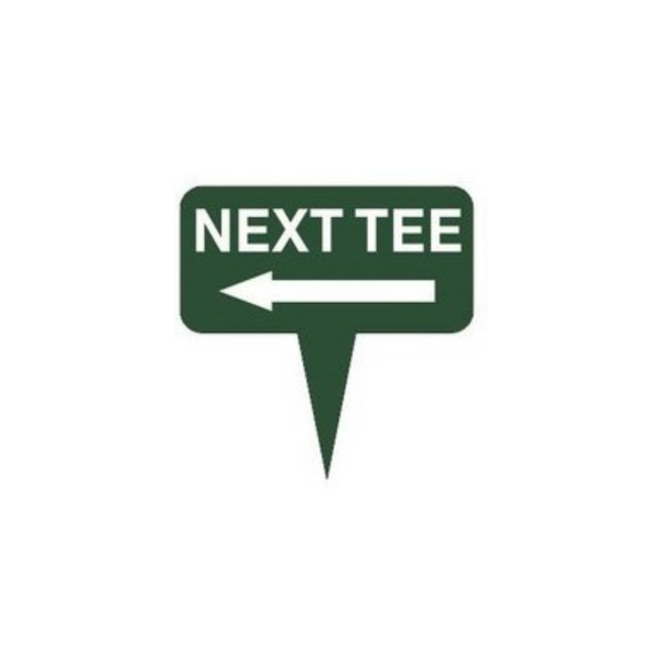 Fairway Sign - 10"x10" - Next Tee Left Arrow